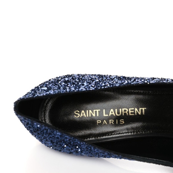 SAINT LAURENT Charlotte Glitter Heel - Picture 5 of 6